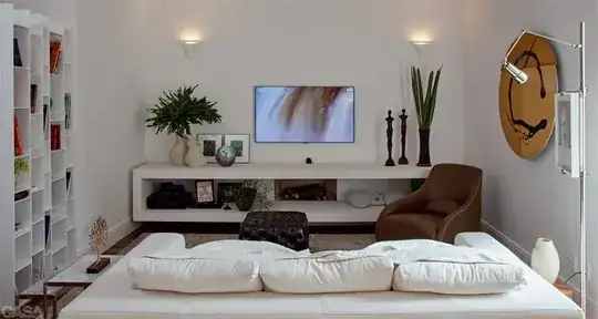 uma sala de tv