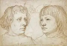 His sons, Ambrosius and Hans Holbein, by Hans Holbein the Elder