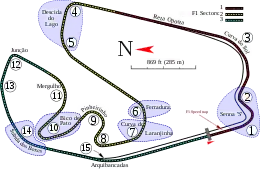 Layout of the Autódromo José Carlos Pace