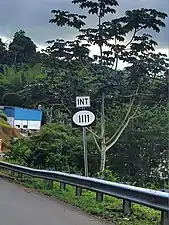 PR-128 north approaching PR-1111 in Lares