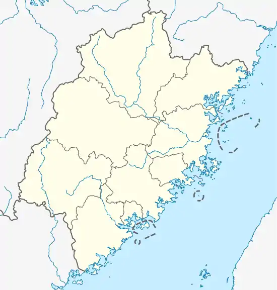 Dongshan is located in Fujian
