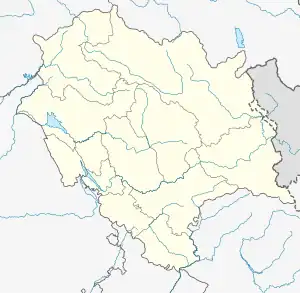 Map showing the location of The Great Himalayan National Park