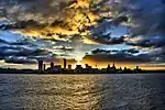 Liverpool waterfront at sunrise