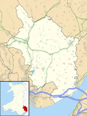 Raglan Castle is located in Monmouthshire