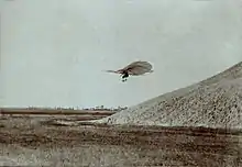 Image 64Lilienthal in mid-flight, Berlin c. 1895 (from Aviation)