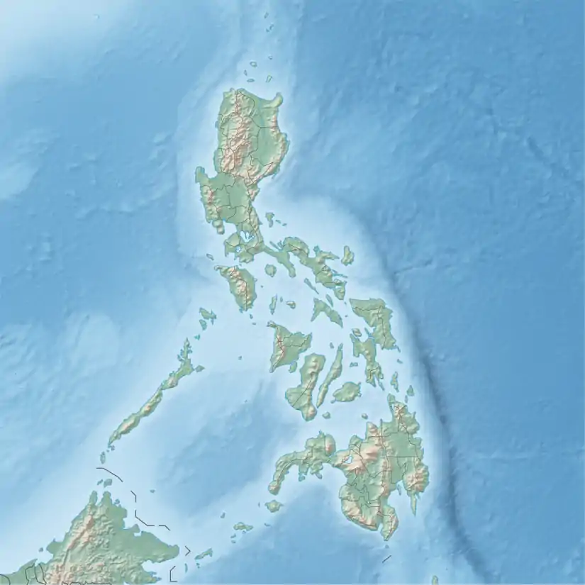 Map showing the location of Libunao Protected Landscape