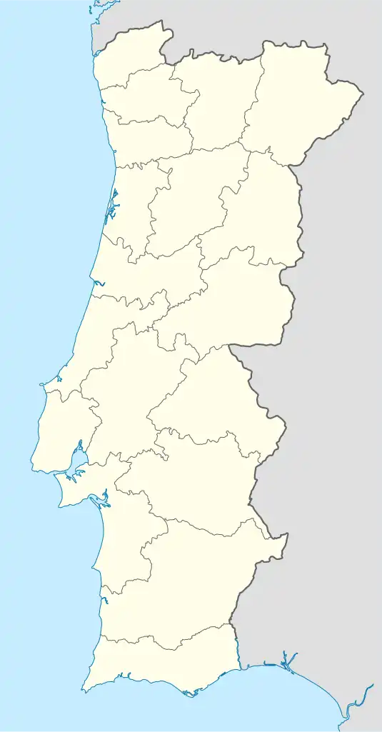 Map of Portugal, with locations of Portuguese Cortes.