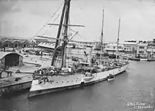 SMS Falke at the Royal Naval Dockyard in 1903