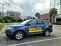 SUV parked in front of the facility