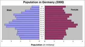 Population pyramid in 2000