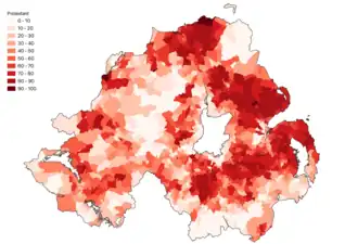 Percentage of population  whose Religious Background is Protestant
