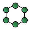 The 6-node ring in the graph has connectivity-2 or a level 2 of structural cohesion because the removal of two nodes is needed to disconnect it.
