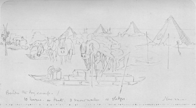 Camp On The Barrier&mdash;E. A. Wilson, del.