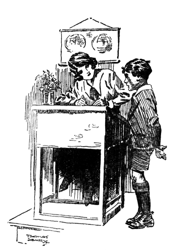 William standing beside Miss Drew&rsquo;s desk.