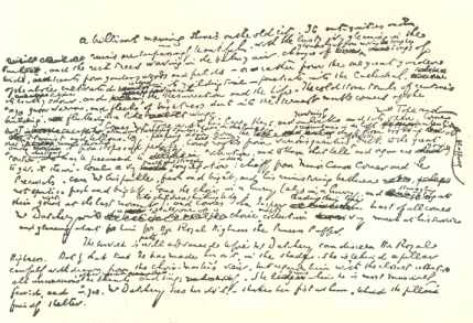 Facsimile of a page of the manuscript of &ldquo;The Mystery of
Edwin Drood&rdquo;