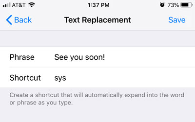 shortcut entered shortcut entered