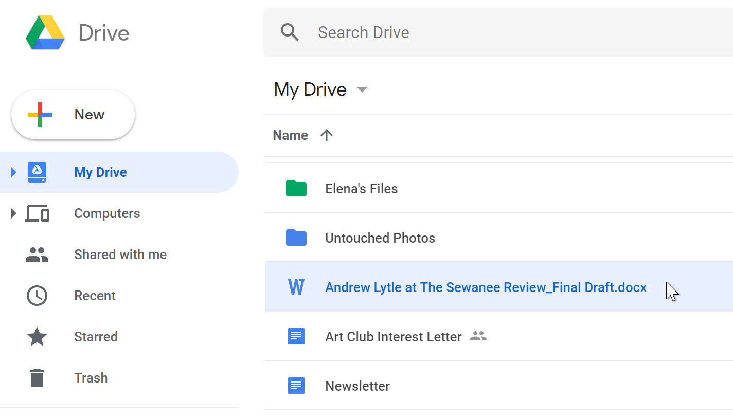 File in Drive. File in Drive.