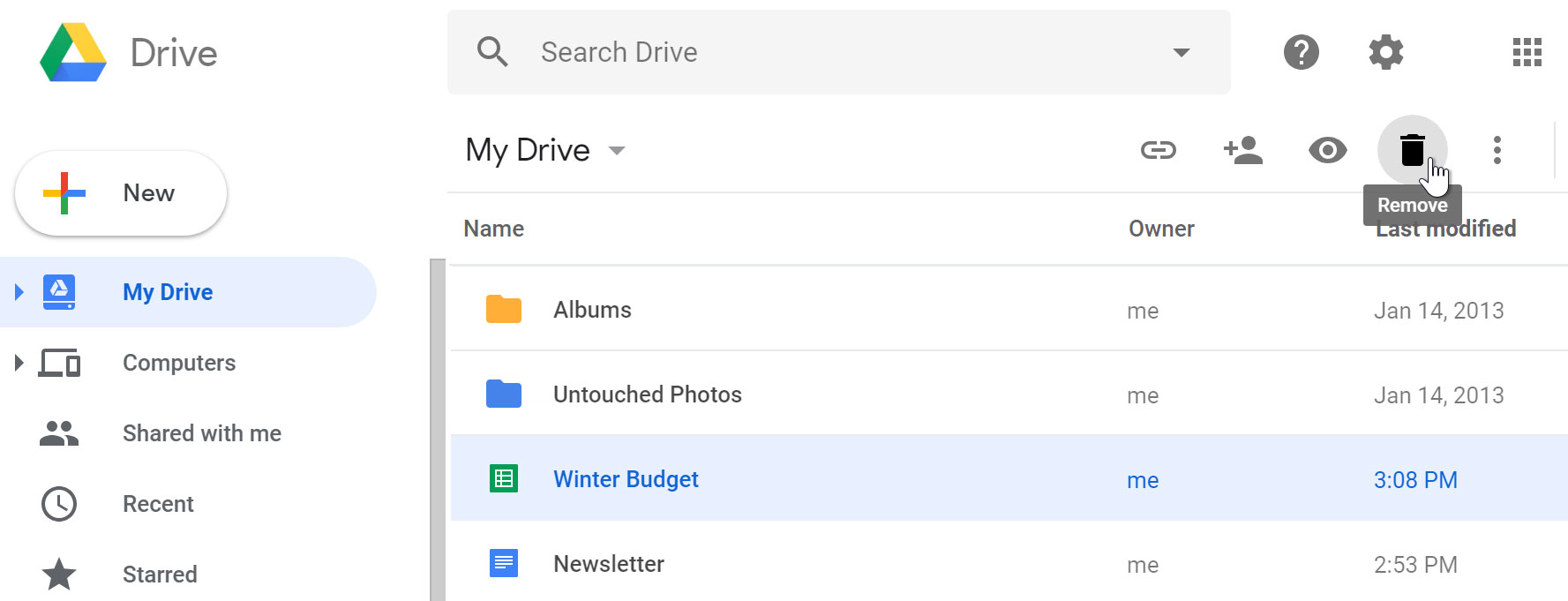 Deleting the Winter Budget spreadsheet Deleting the Winter Budget spreadsheet
