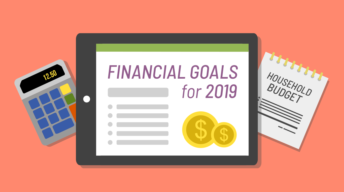 illustration of financial goals on a tablet illustration of financial goals on a tablet