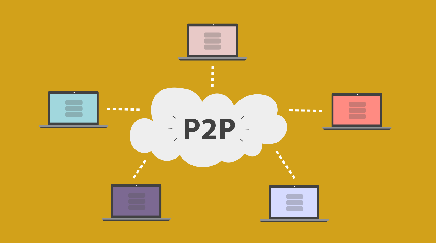 illustration of a P2P network illustration of a P2P network
