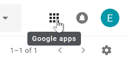 Google apps button Google apps button