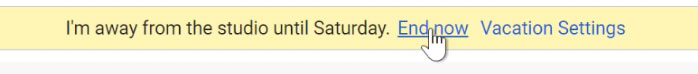 Ending a vacation reply Ending a vacation reply