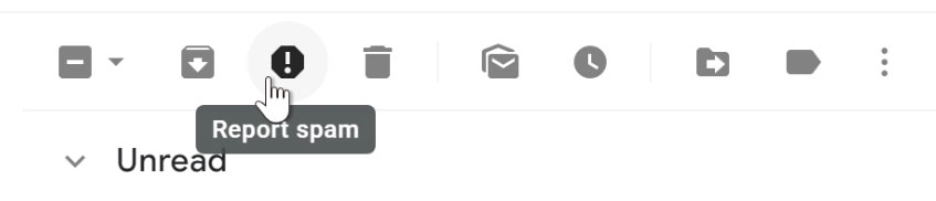 Reporting a message as spam Reporting a message as spam