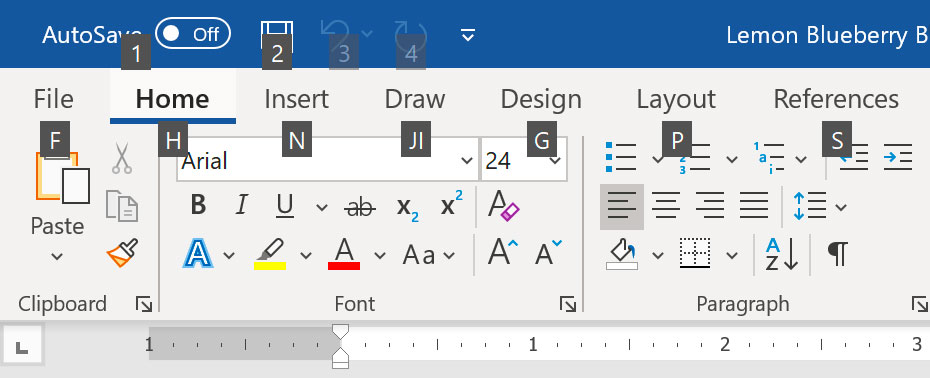 using a shortcut to view all menus using a shortcut to view all menus