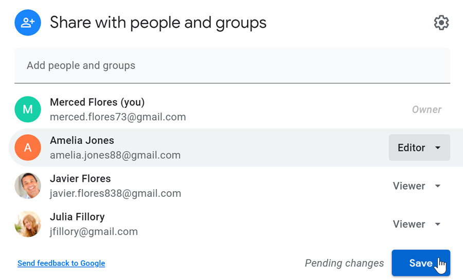 clicking the Save button clicking the Save button