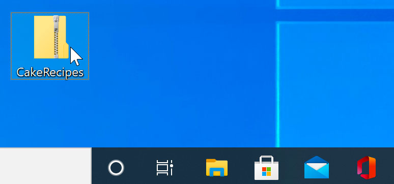 double clicking the zip file double clicking the zip file