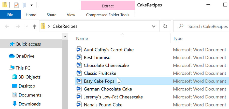 double-clicking a file inside a zip file double-clicking a file inside a zip file