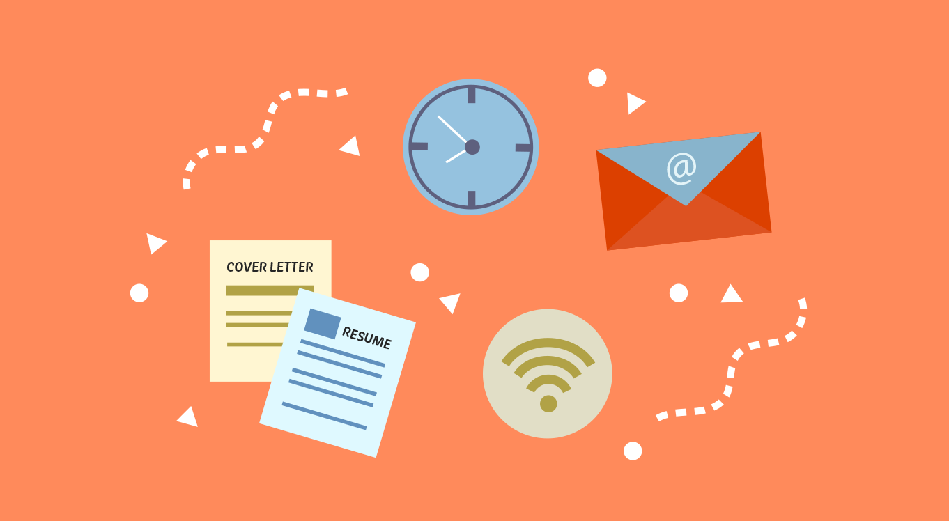 A cover letter, resume, and other things involved in the job search A cover letter, resume, and other things involved in the job search