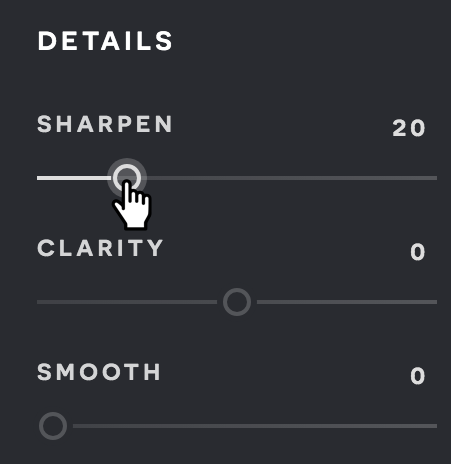 A screenshot of the Pixlr X Filter menu. A screenshot of the Pixlr X Filter menu.