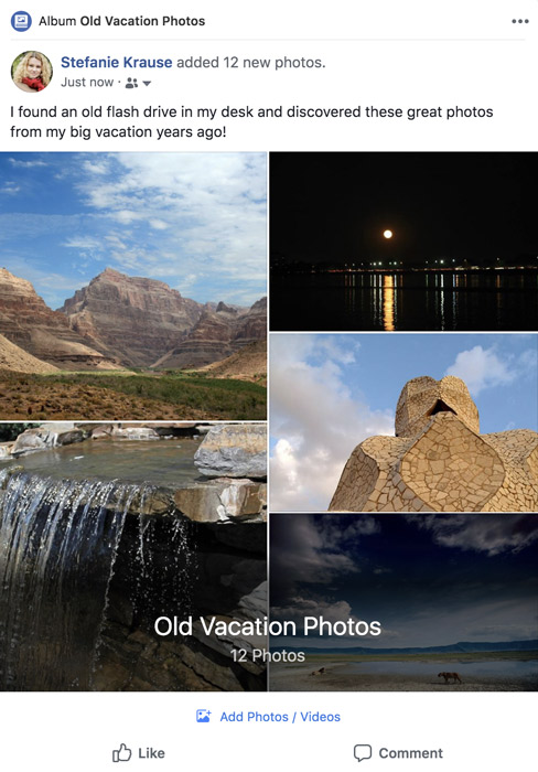 A screenshot of a Facebook photo album. A screenshot of a Facebook photo album.