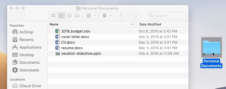 screenshot of opening a shortcut screenshot of opening a shortcut