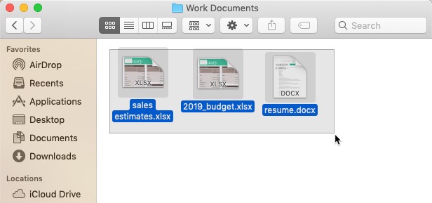 screenshot of selecting multiple files by clicking and dragging screenshot of selecting multiple files by clicking and dragging