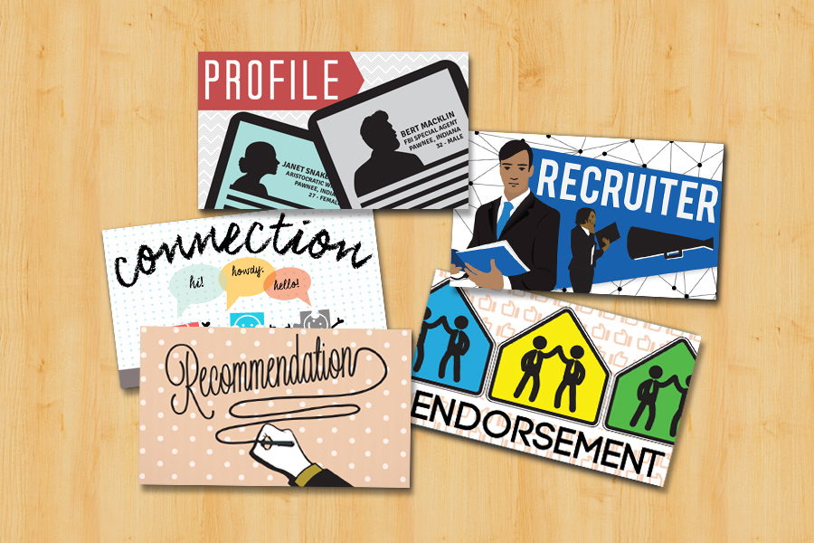 An interactive illustration of LinkedIn terms. An interactive illustration of LinkedIn terms.