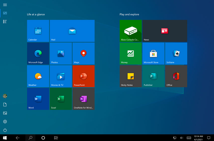 tablet mode in Windows 10 tablet mode in Windows 10