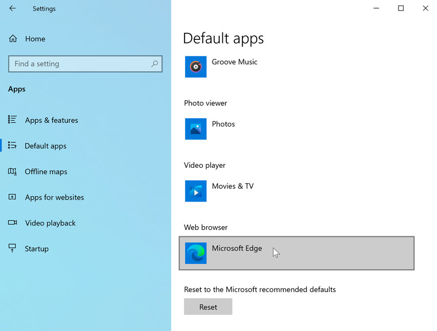 making Microsoft Edge the default web browser making Microsoft Edge the default web browser