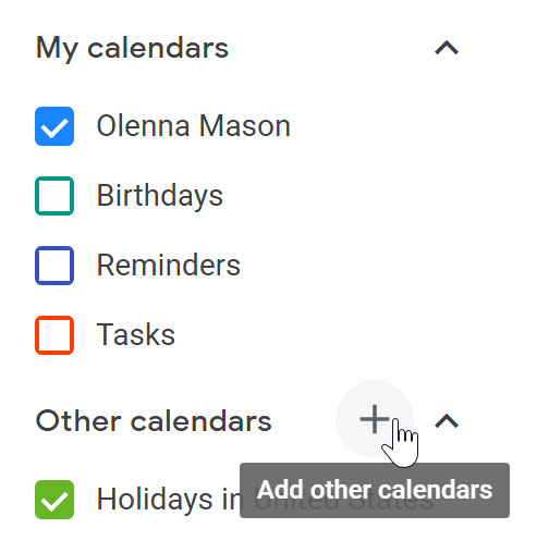 Create new calendar Create new calendar