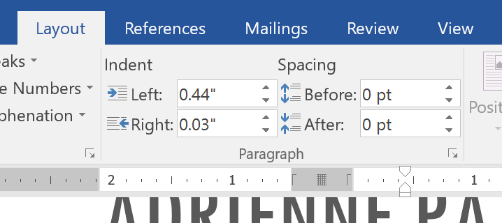 customizing indent amounts customizing indent amounts