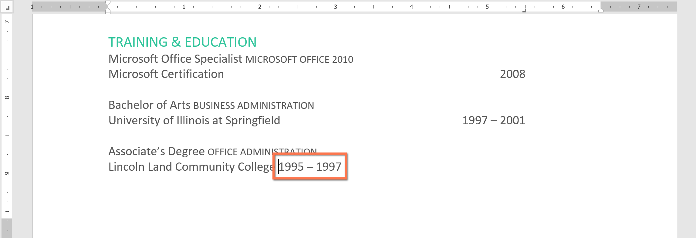 pressing the Tab key to move the text pressing the Tab key to move the text
