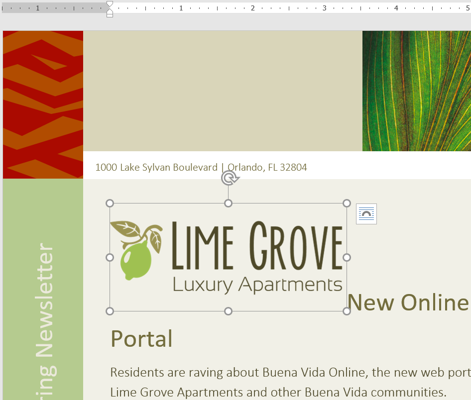 the logo added to the document the logo added to the document