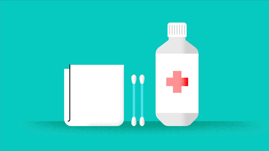 using rubbing alcohol on a cloth using rubbing alcohol on a cloth