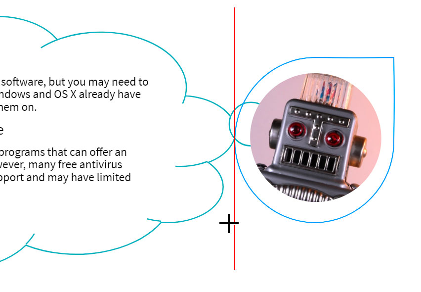 clicking and dragging the shape