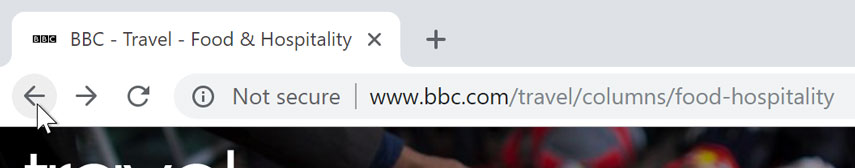 Back and forward buttons Back and forward buttons
