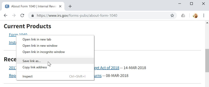 Saving a link Saving a link