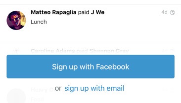 sign up options sign up options