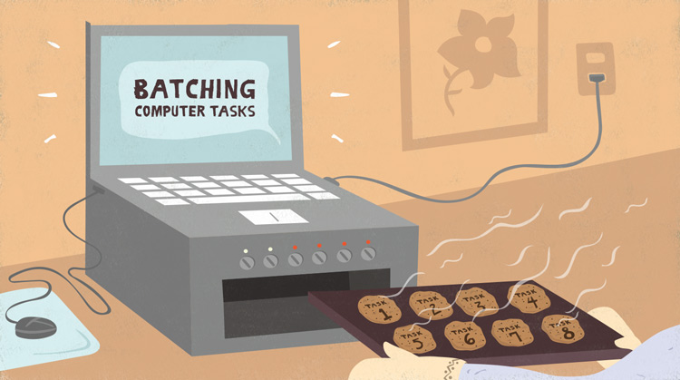 Baking cookies as metaphor for batching tasks Baking cookies as metaphor for batching tasks