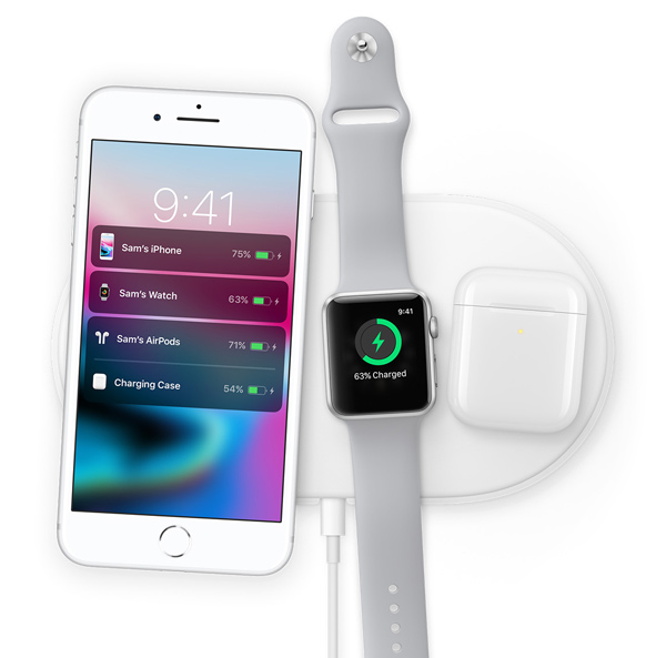 Several devices on a charging mat Several devices on a charging mat